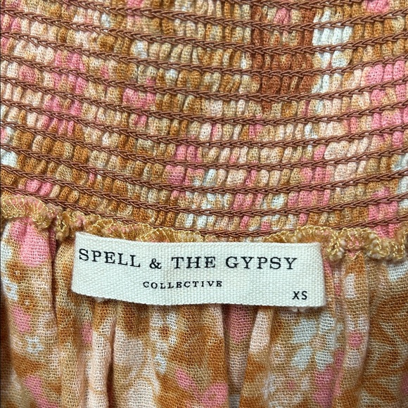 Spell & The Gypsy Collective Anne Floral Jumpsuit, Organic Cotton, Size XS - Picture 15 of 16